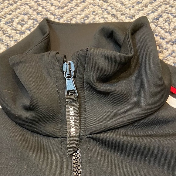 🎉 GUC! 🎉 Nik & Nik Size 10 Black with Red-White Piping Full-Zip Jacket - Picture 6 of 7